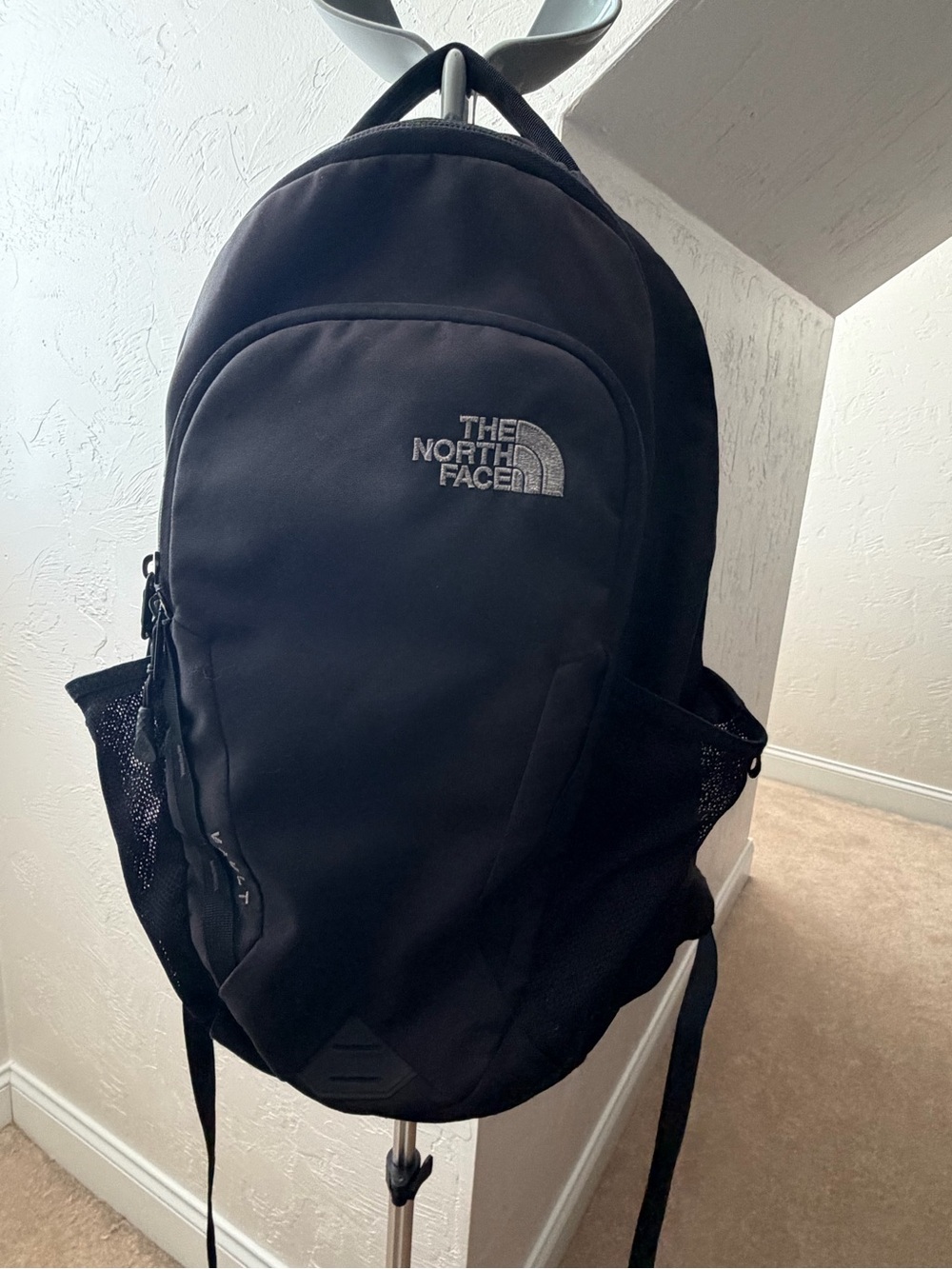 The North Face Black Daypack Backpack with Mesh Side Pockets